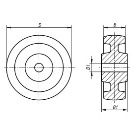 K1785 Колеса термостойкие пластиковые