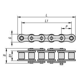 K1655 Цепи роликовые стяжные