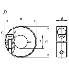 K0611 Кольца зажимные с болтом