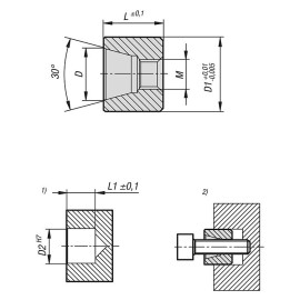 K1835 Втулки позиционирующие для стопорных конических штифтов