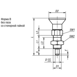 K0630 Штифты стопорные резьбовые удлиненные