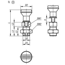 K1502 Штифты стопорные с дистанционным управлением
