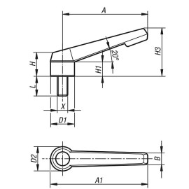 K0175 Рукоятки зажимные с ручкой из усиленного пластика