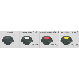 K0154 Ручки DIN 6336 из пластика и нержавеющей стали