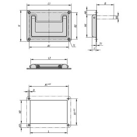 K1305 Ручки врезные из нержавеющей стали откидные