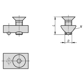 K1044 Комплекты пазовых сухарей с крепежными болтами (тип I)