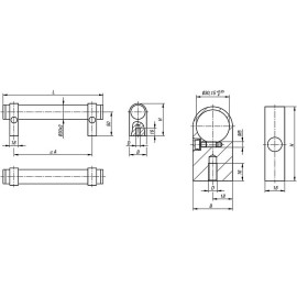 K1018 Ручки рейлинговые регулируемые из алюминия