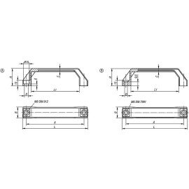K0191 Ручки бугельные из пластика прямоугольного сечения