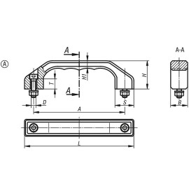 K0198 Ручки бугельные из нержавеющей стали
