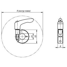 K0611 Кольца зажимные с рычагом