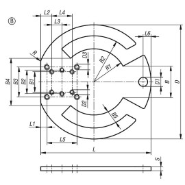 K1211 Плиты адаптерные поворотные для зажимов и прижимов