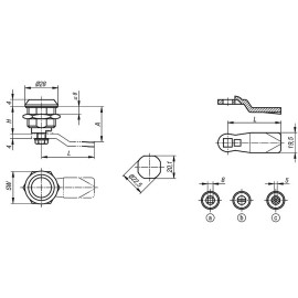 K1106 (K1114) Замки поворотные из нержавеющей стали