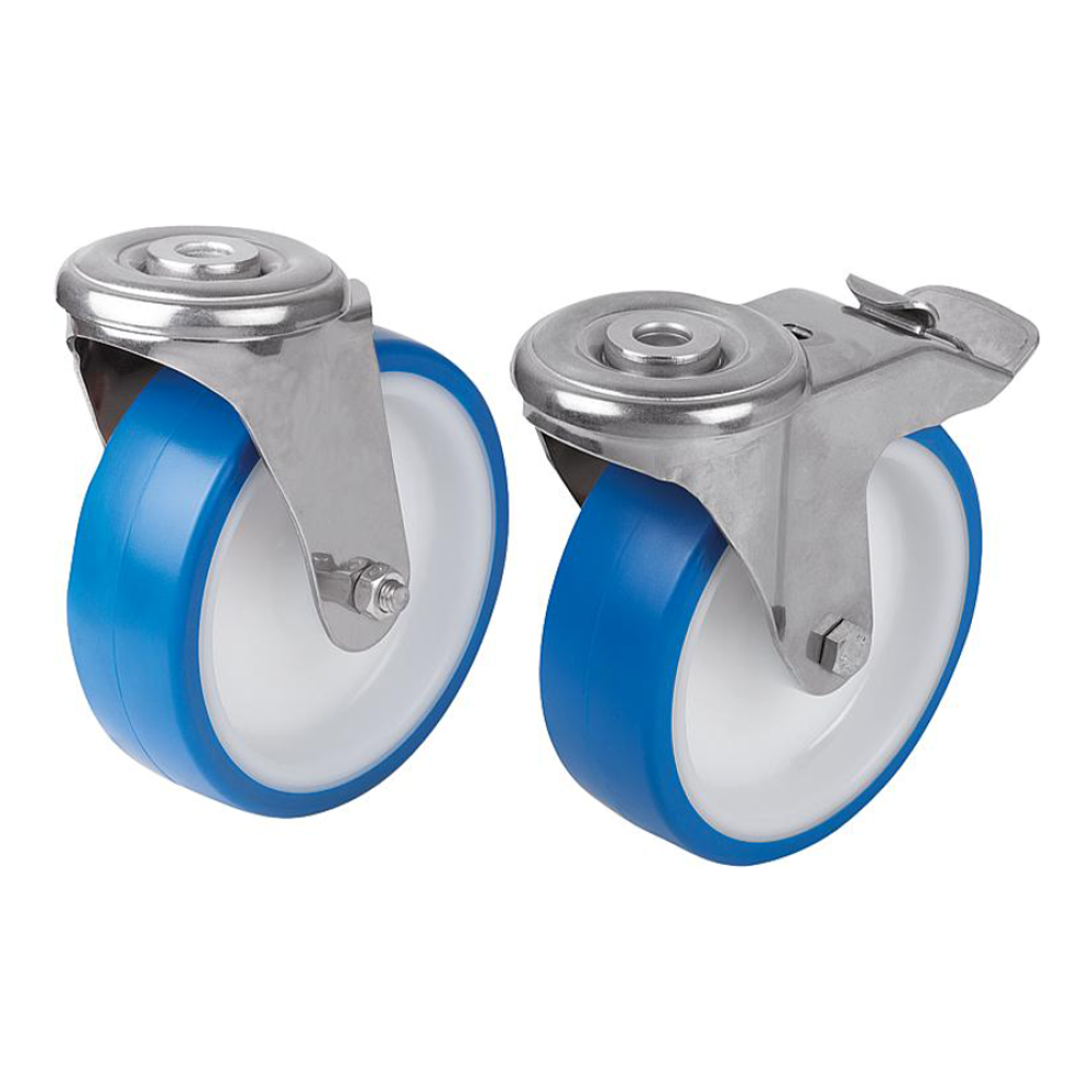 K1791 Ролики гигиеничные поворотные с крепежным отверстием