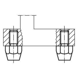 K0296 Опоры конусные с наружной резьбой DIN 6320