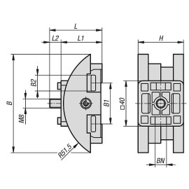 K1630 Адаптеры для крепления контейнеров на конструкционный профиль