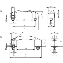 K0192 Ручки бугельные усиленные из пластика