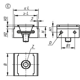 K1748 Зажимные элементы клиновые, 50 мм