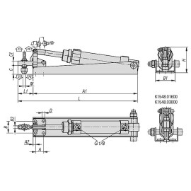 K1548 Прижимы пневматические горизонтальные из стали