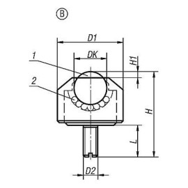 K0749 Ролики шаровые с наружной резьбой маленькие
