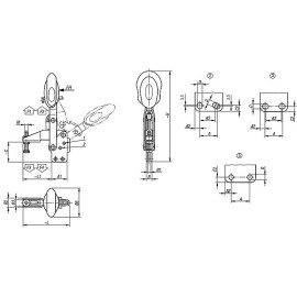 K0663 Прижимы механические из стали со стопорной рукояткой
