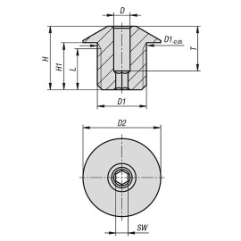 K1290 Втулки позиционирующие для стопорных штифтов