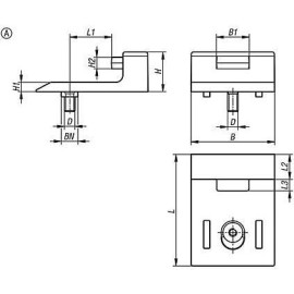 K1633 Упоры дверные для профилей