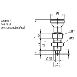 K0632 Штифты стопорные резьбовые из нержавеющей стали
