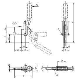 K0067 Прижимы механические с привариваемым винтом