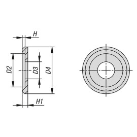 K1823 Шайбы посадочные из нержавеющей стали для бугельных ручек