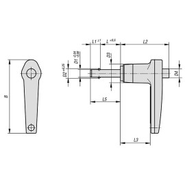 K0642 Пальцы стопорные с односторонней ручкой из алюминия