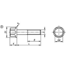 K1492 Винты Hygienic USIT с шестигранной головкой и фланцем