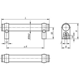 K1018 Ручки рейлинговые регулируемые из алюминия