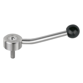 K0129 Рычаги зажимные плоские из нерж. стали с круглой ручкой, НР