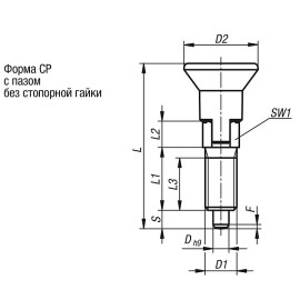 K1098 Штифты стопорные ECO со стандартным шагом резьбы