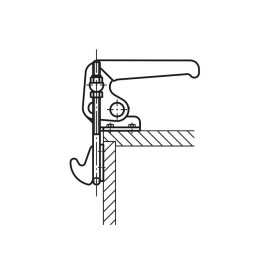 K0082 Защелки натяжные вертикальные со скобой и крюком