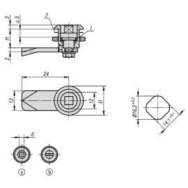 K1360 Замки поворотные из нержавеющей стали