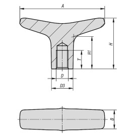 K1203 Ручки из нержавеющей стали со внутренней резьбой