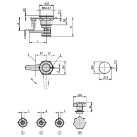K0528 Замки поворотные влагозащищенные с прижимным выступом