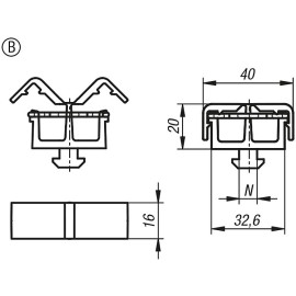 K1280 Крепления пазовые для проводов
