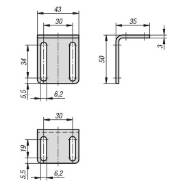 K1295 Уголки крепежные для магнитных защелок