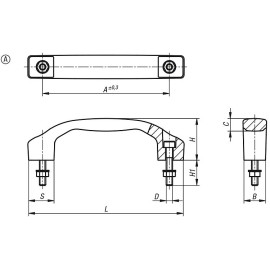 K1060 Ручки бугельные усиленные из пластика