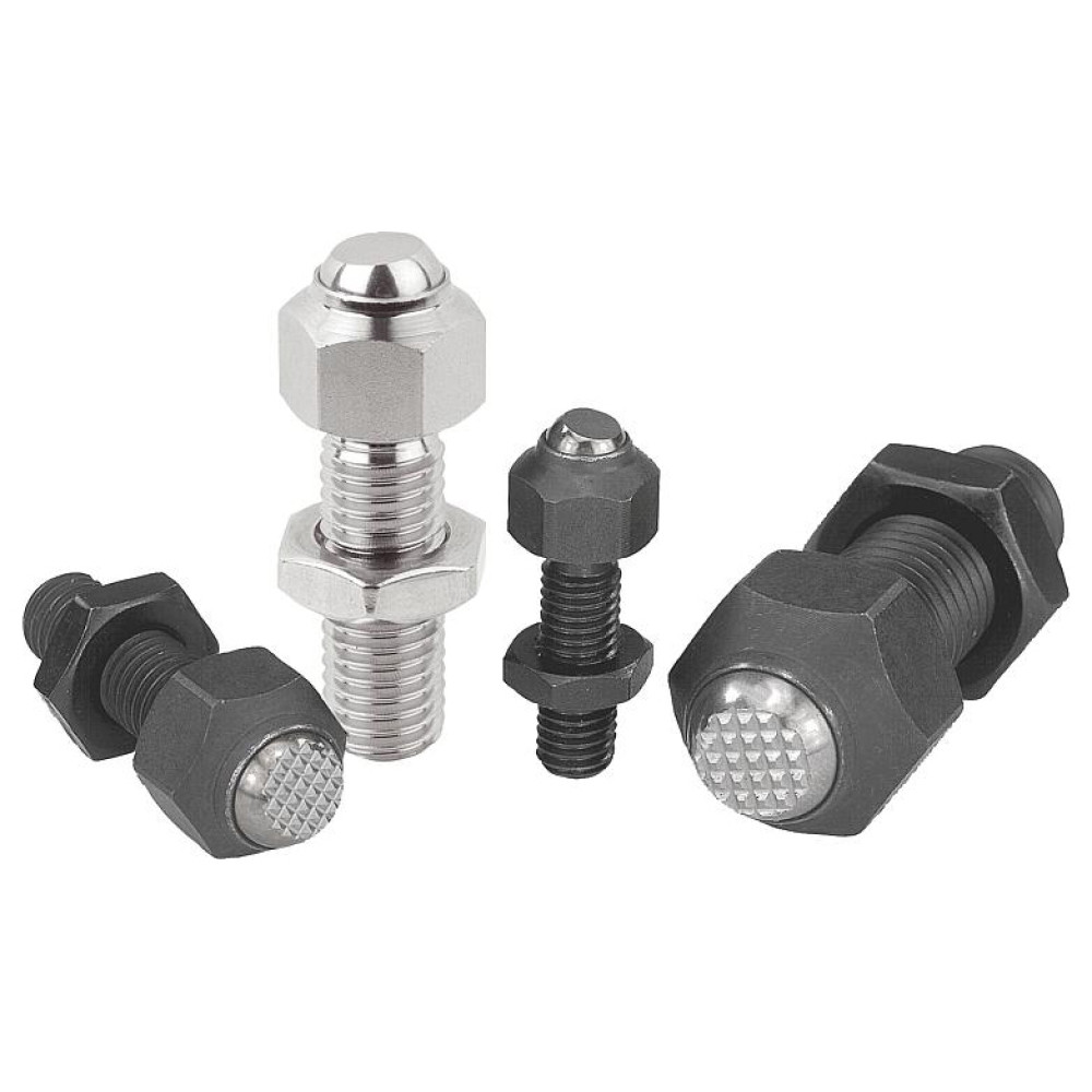 K0287 Упоры подвижные на 9° с шестигранной основой регулируемые