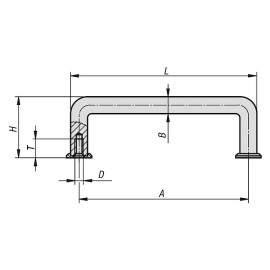 K0201 Ручки бугельные круглого сечения из алюминия