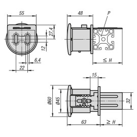 K1497 Кнопки для аварийной разблокировки замков