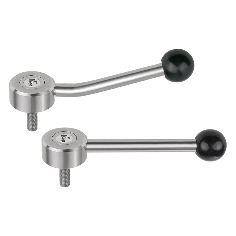 K0129 Рычаги зажимные плоские из нерж. стали с круглой ручкой, НР