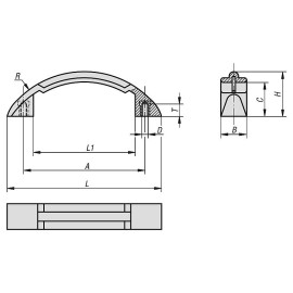 K0196 Ручки скобы NOVO grip из пластика