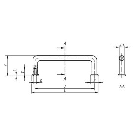 K0214 Ручки бугельные круглого сечения из стали