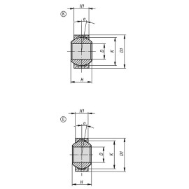 K1324 Подшипники скольжения сферические DIN ISO 12240-1