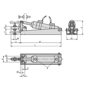K0090 Прижимы пневматические горизонтальные с индикацией