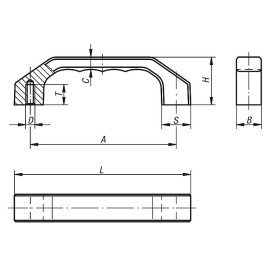K0199 Ручки бугельные из алюминия